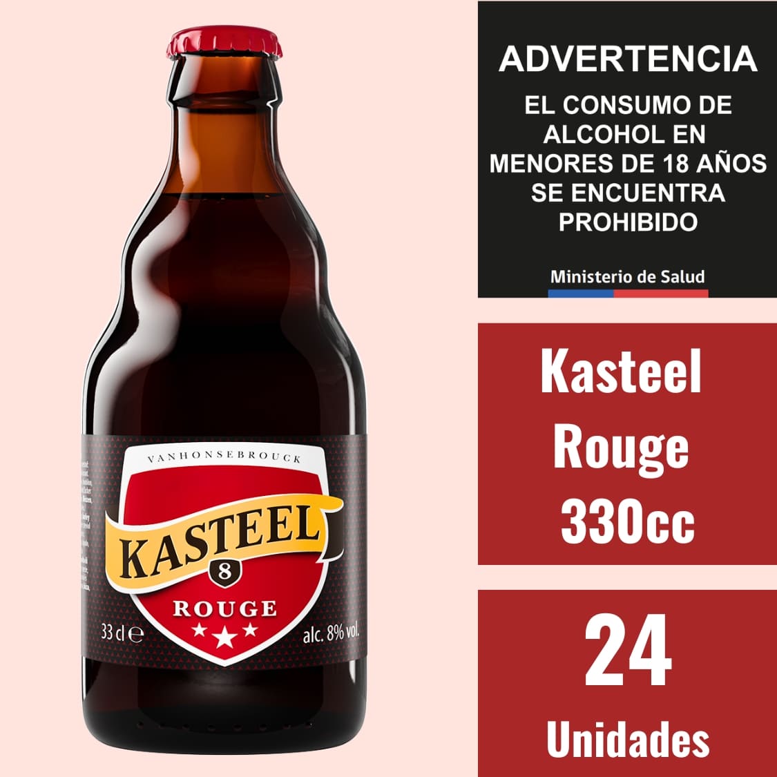 Kasteel Rouge 330 ml Caja 24 Cervezas