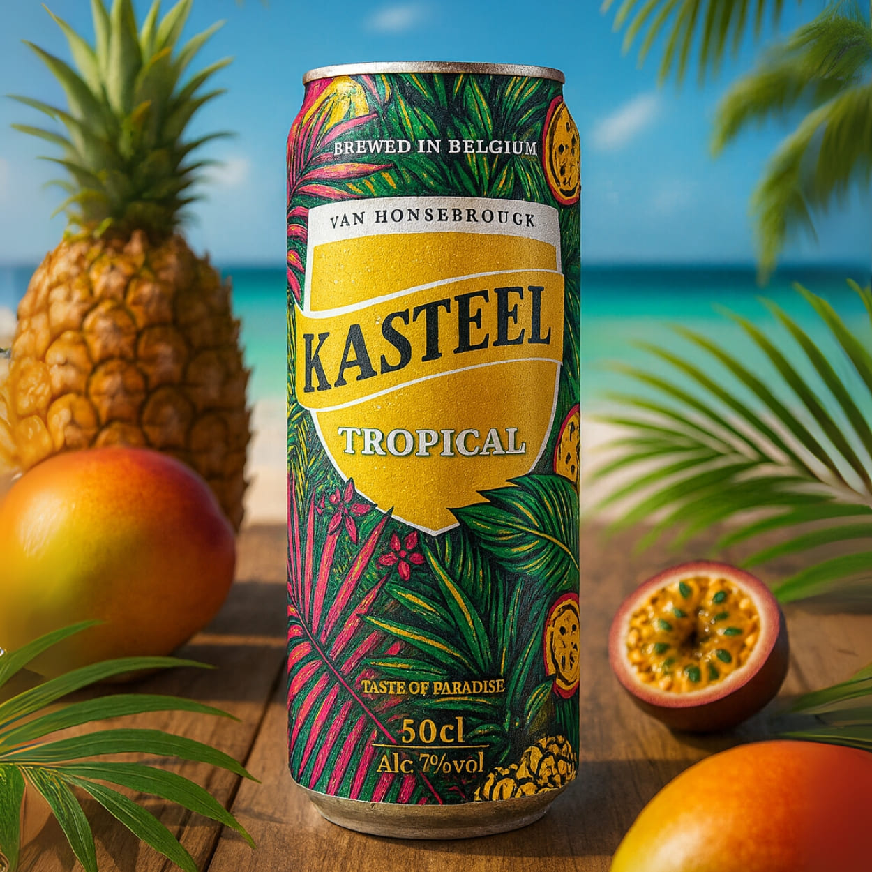 Kasteel Tropical Lata 500cc Caja 6 unidades