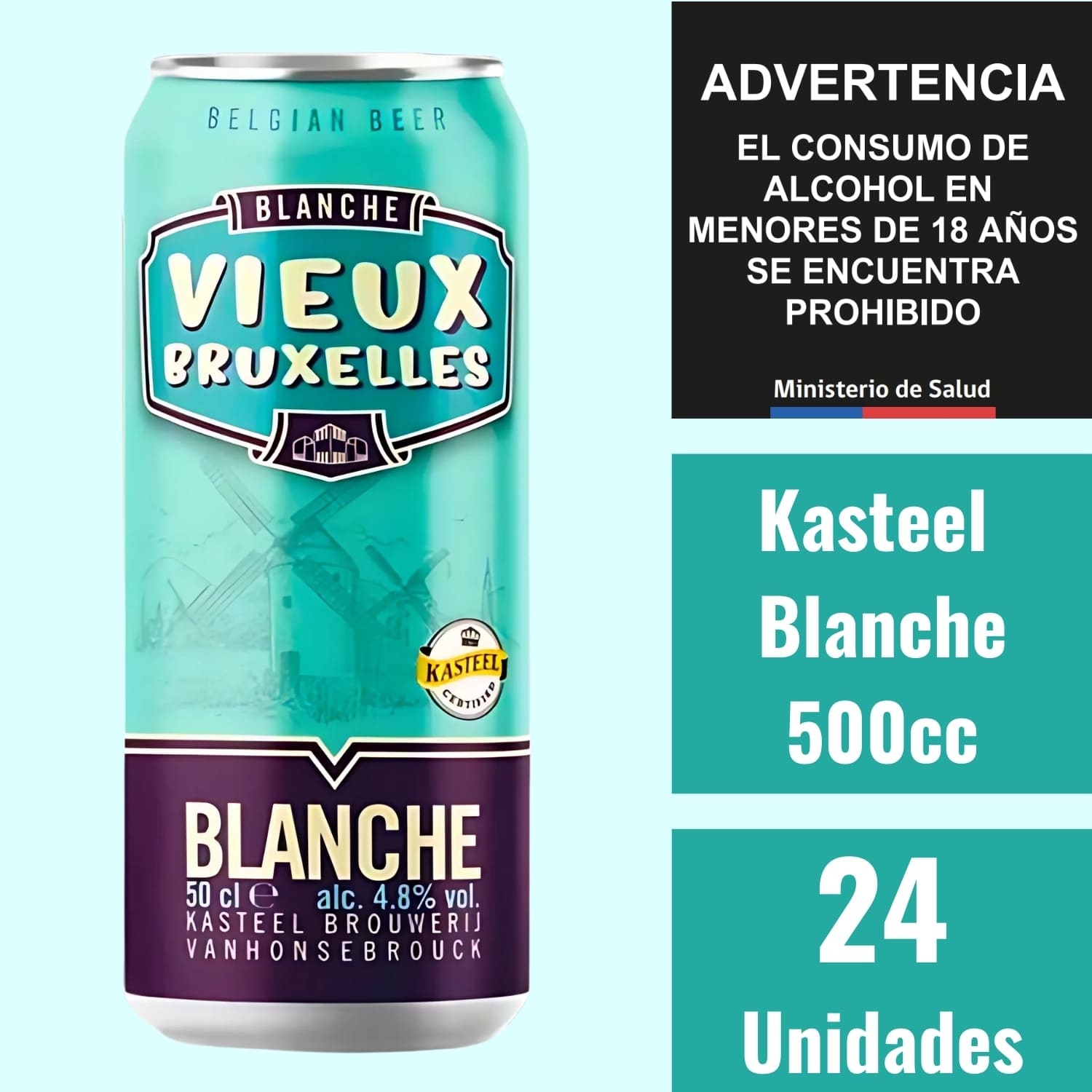 Kasteel Blanche Vieux Bruxelles 500 cc -  Caja 24 Cervezas