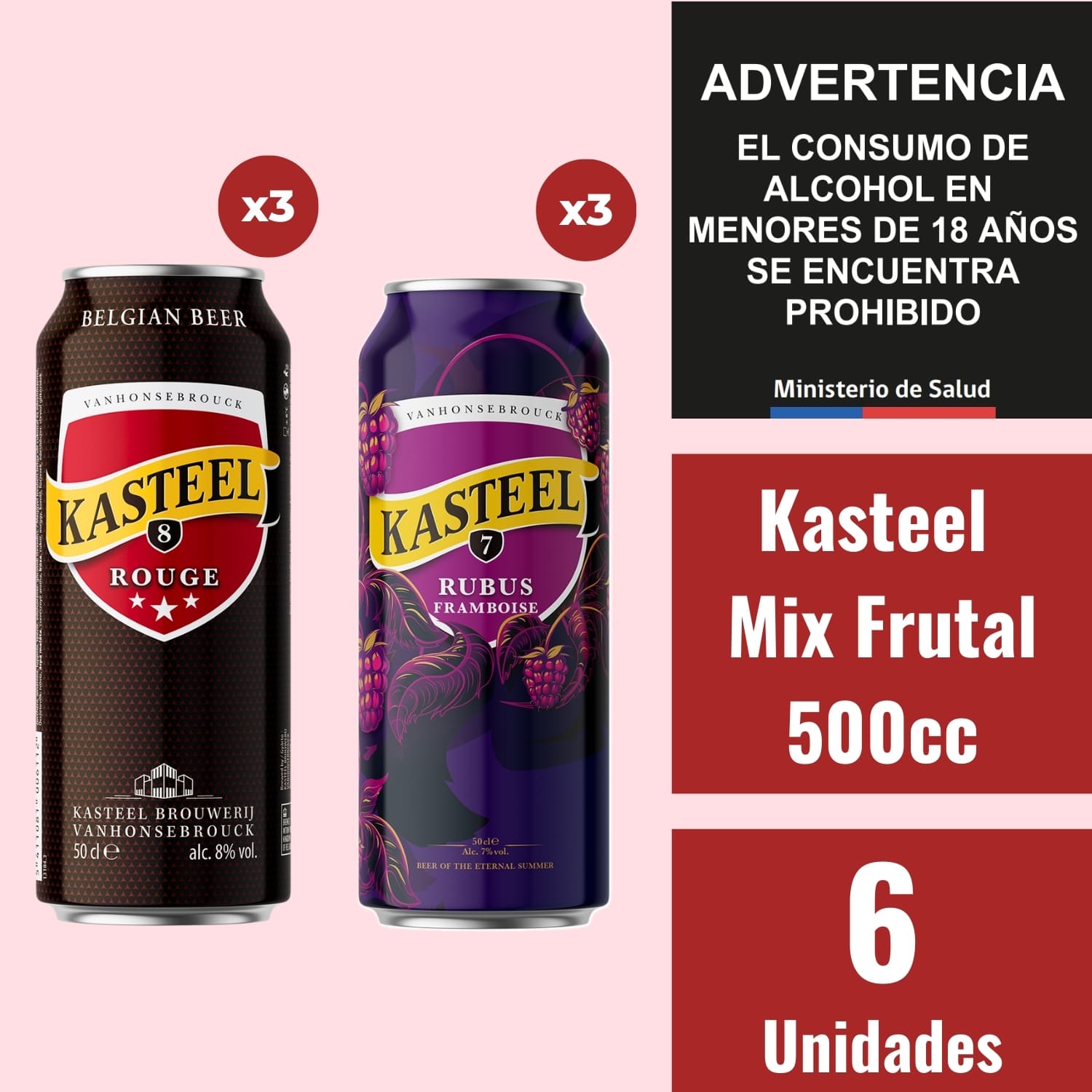 Mix Frutal 6 Cervezas 500cc