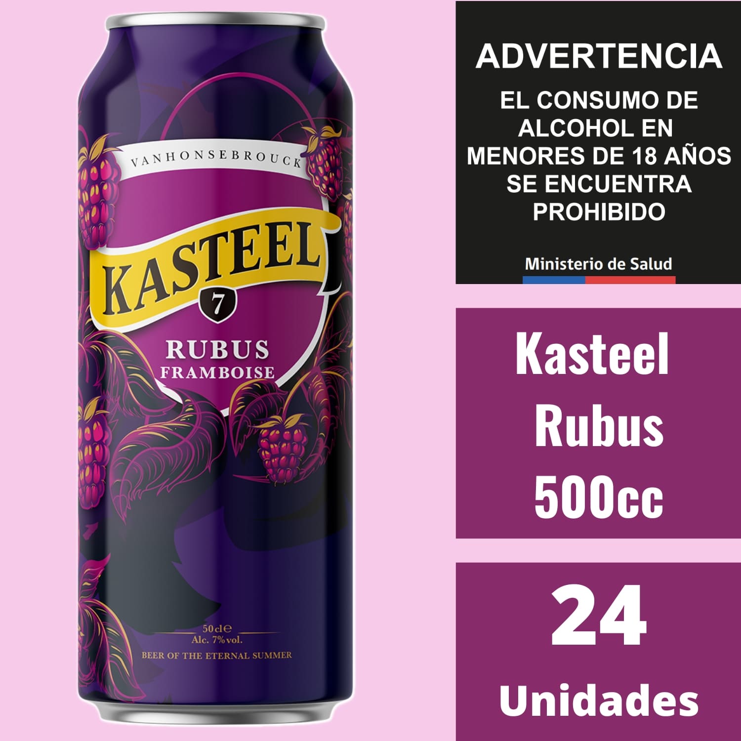 Kasteel Rubus Framboise Lata 500cc Caja 24 unidades