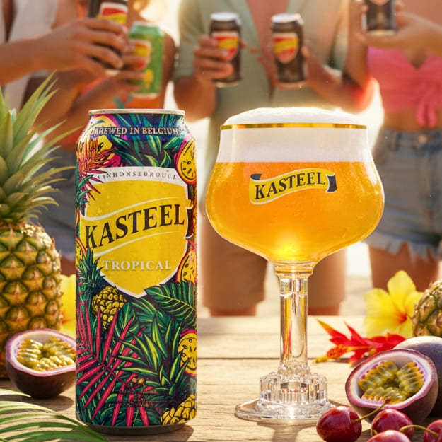 Kasteel Tropical Lata 500cc Caja 6 unidades