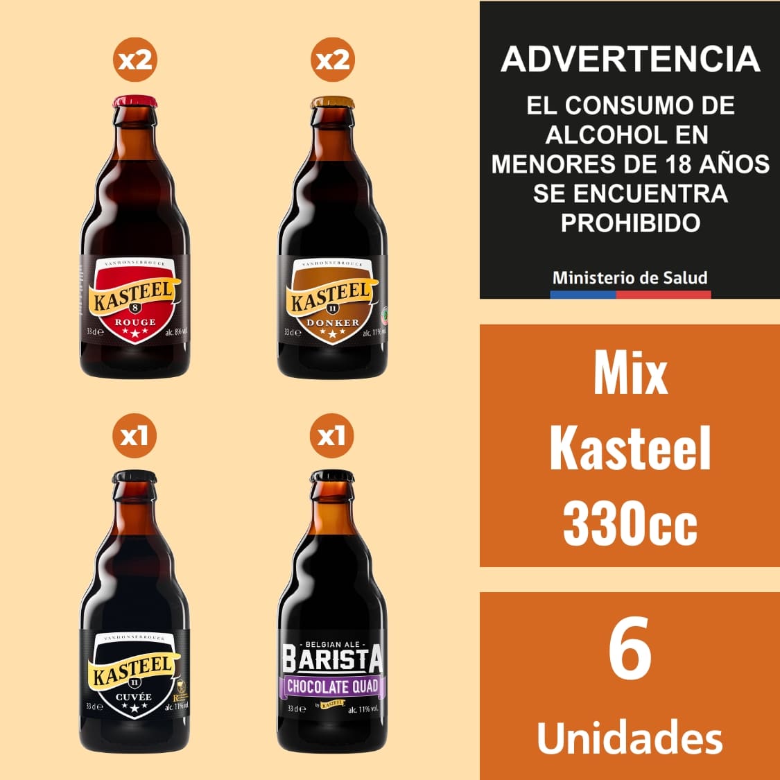 Mix Kasteel 330cc Caja 6 Und.