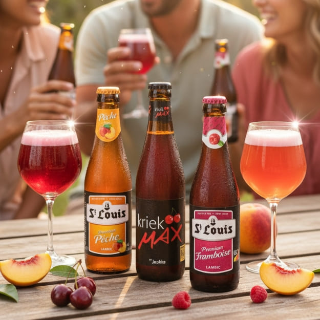 Mix Kriek Max - Framboise - Pêche  - Caja 6 Cervezas