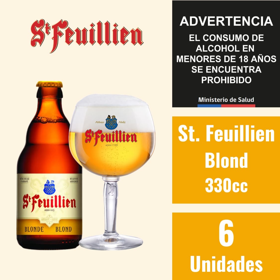 St. Feuillien Blond 330cc Caja 6 Unidades